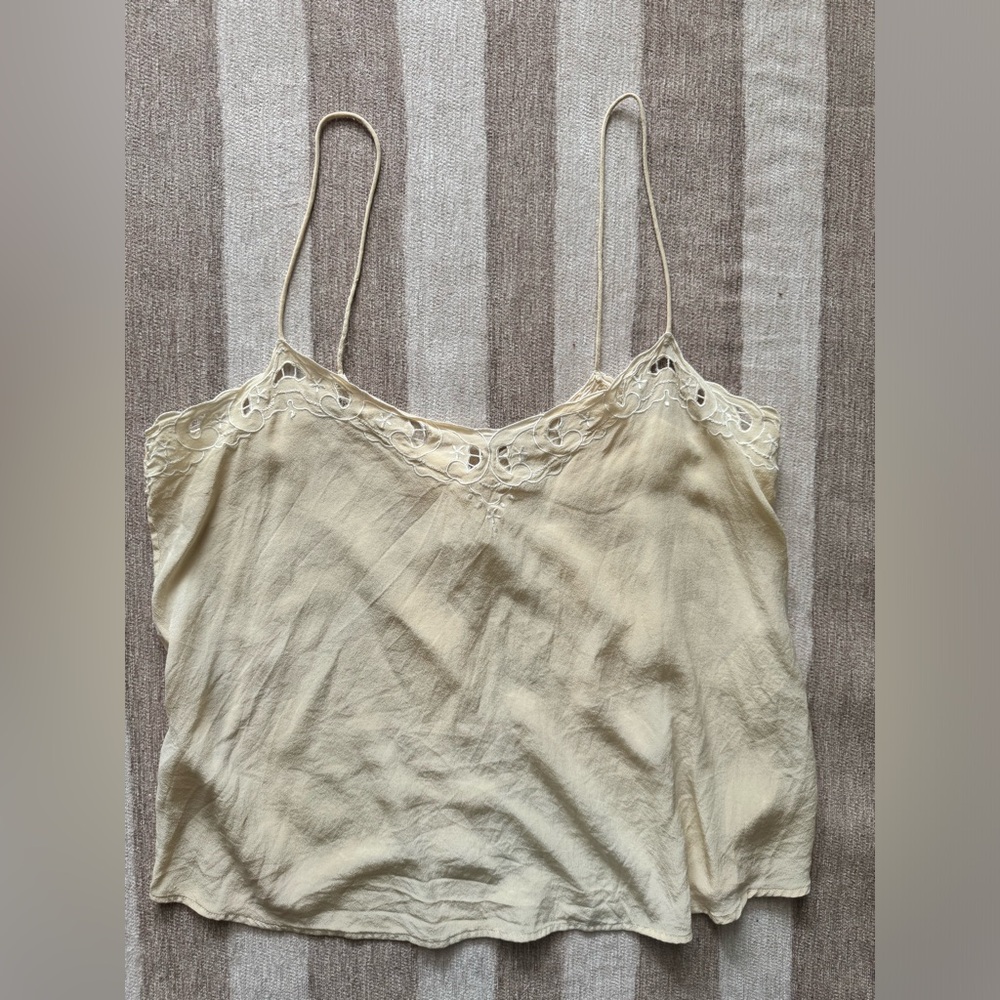 Sezane Silky Camisole Ecru